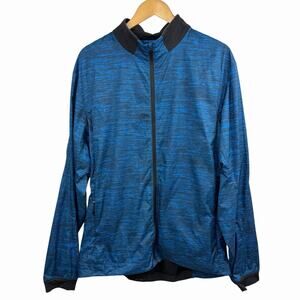 Lululemon Surge Jacket Oki Heathered Print Black Teacup Blue Size XL